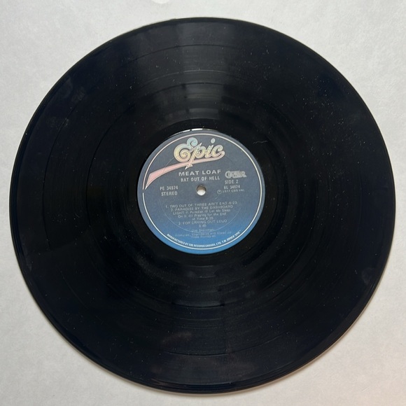 Meatloaf -Bat out of hell - vintage vinyl record. Condition is G+ - Picture 3 of 6